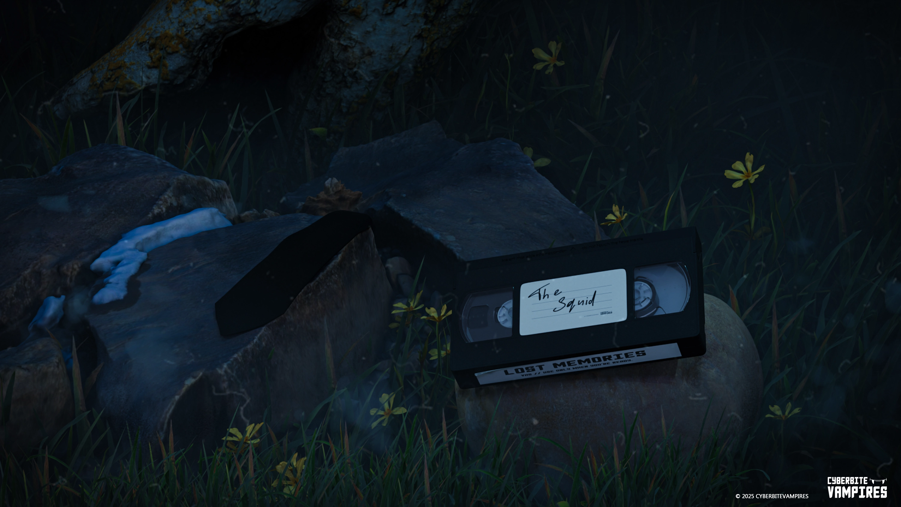 VHS Cassette with Black Tie